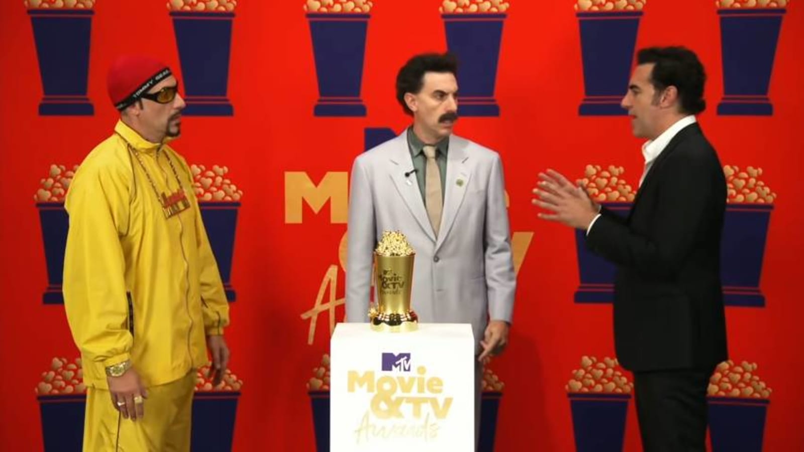 Watch: Sacha Baron Cohen interrupted by Ali G & Borat while accepting Comedic Genius Award