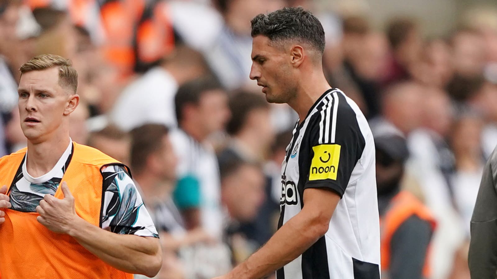 Watch: Newcastle's Fabian Schar shown red card after altercation
