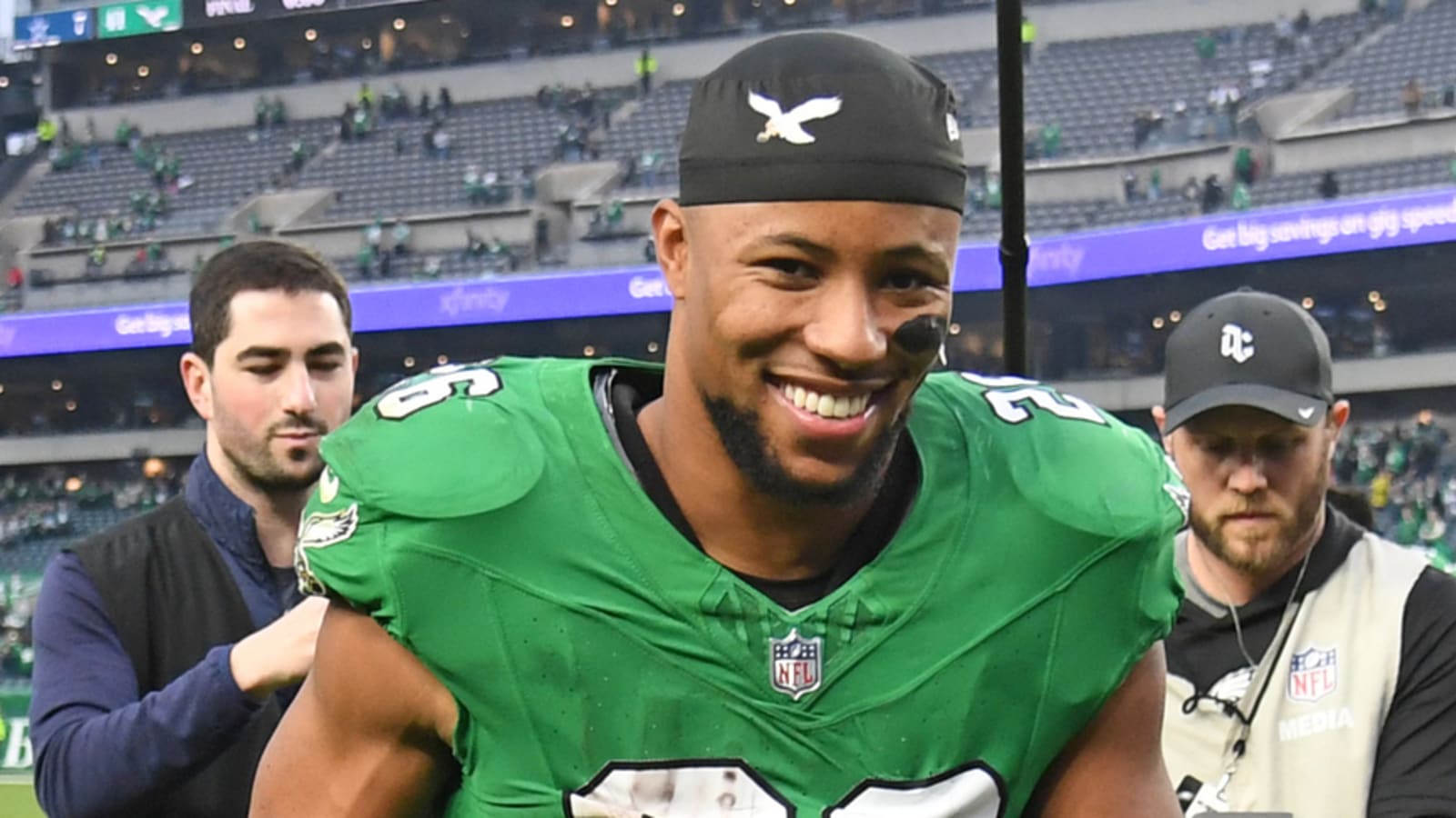 Jason Kelce addresses Eagles keeping Saquon Barkley from chasing rushing record