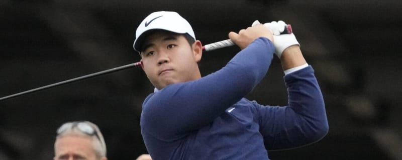 Watch: Tom Kim nearly misses tee time at Genesis Invitational