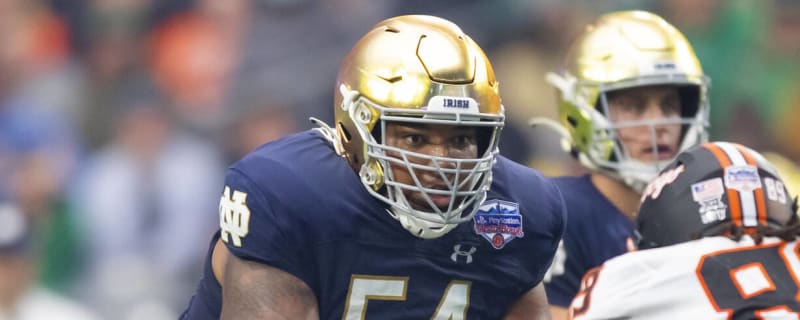 Steelers Host Notre Dame OT Blake Fisher for Pre-Draft Visit