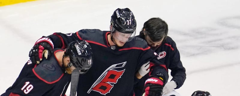 Hurricanes' Svechnikov likely out remainder of Bruins series