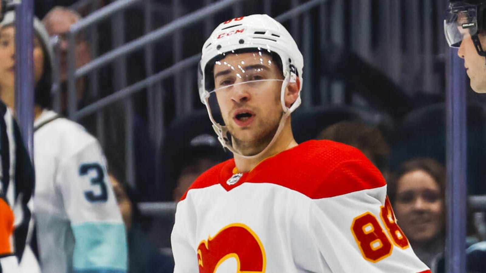 Flames winger to have hearing for cross-check on Kraken forward