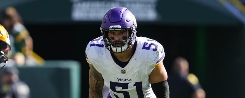 Vikings to be without leading tackler for Week 7 clash against Lions