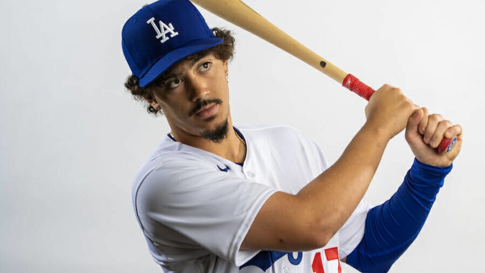 Miguel Antonio Vargas of the Los Angeles Dodgers bats against the San