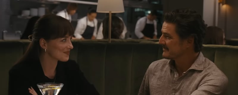 Dakota Johnson navigates a love triangle with Chris Evans and Pedro Pascal in new 'Materialists' trailer