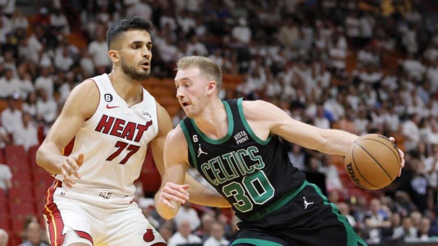 Sam Hauser details Brad Stevens’ impact on him joining Celtics over Heat