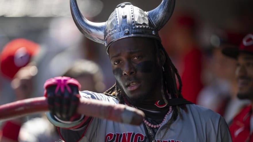 Look: Reds Make it Official, Retire Viking Helmet in Favor of New Home Run Celebration