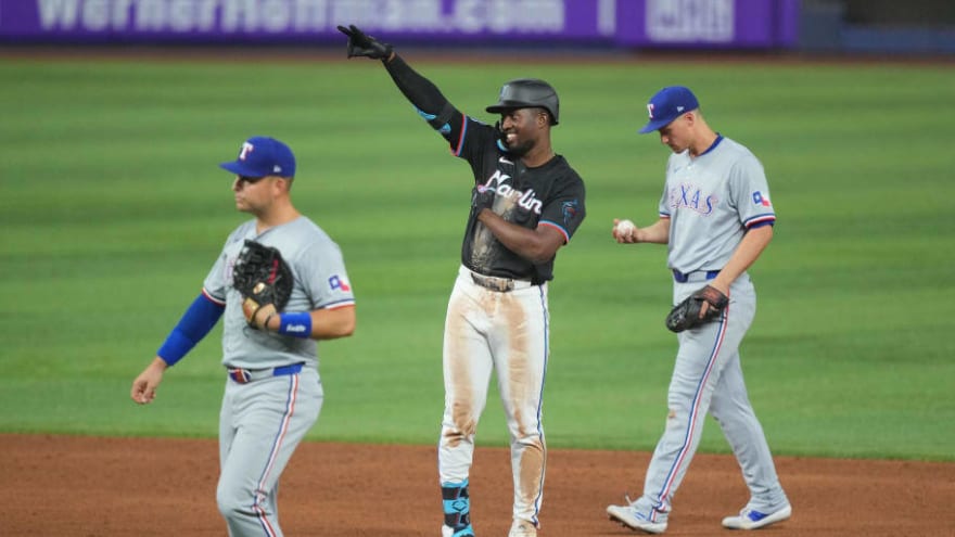 Lowly Miami Marlins Stop Texas Rangers Win Streak As Offense Goes Missing Again