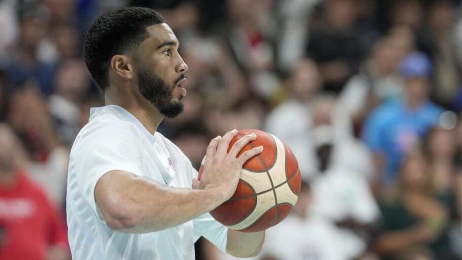 Jayson Tatum, Ella Mai reveal newborn baby amid Team USA men&#39;s basketball victory (VIDEO)