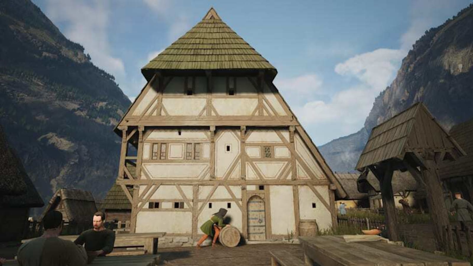 The next Manor Lords update will feature tavern and well upgrades