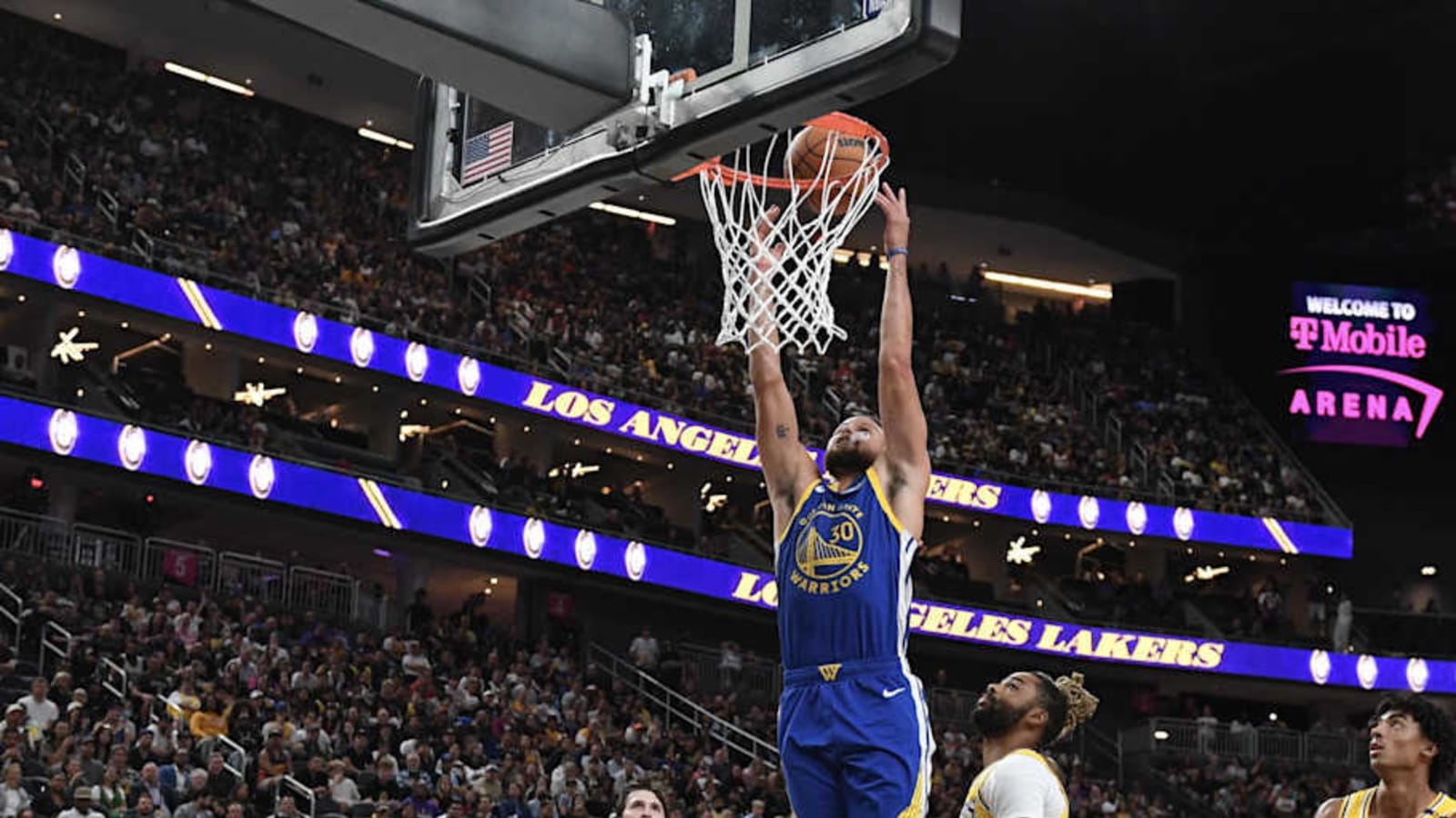 Steph Curry Blows By LeBron James And Nearly Dunks In Warriors-Lakers Game