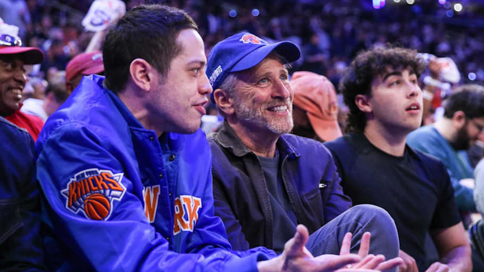 Pete Davidson Rocks Philadelphia Eagles Themed Hoodie at 76ers Matchup