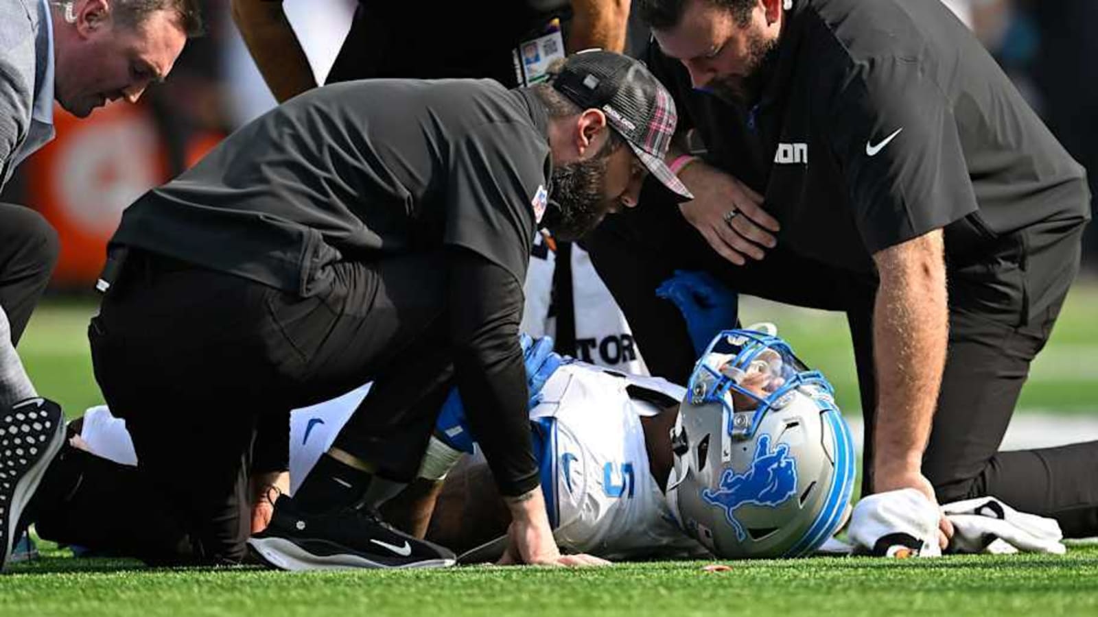 David Montgomery injury update is as good as it gets after brief scare