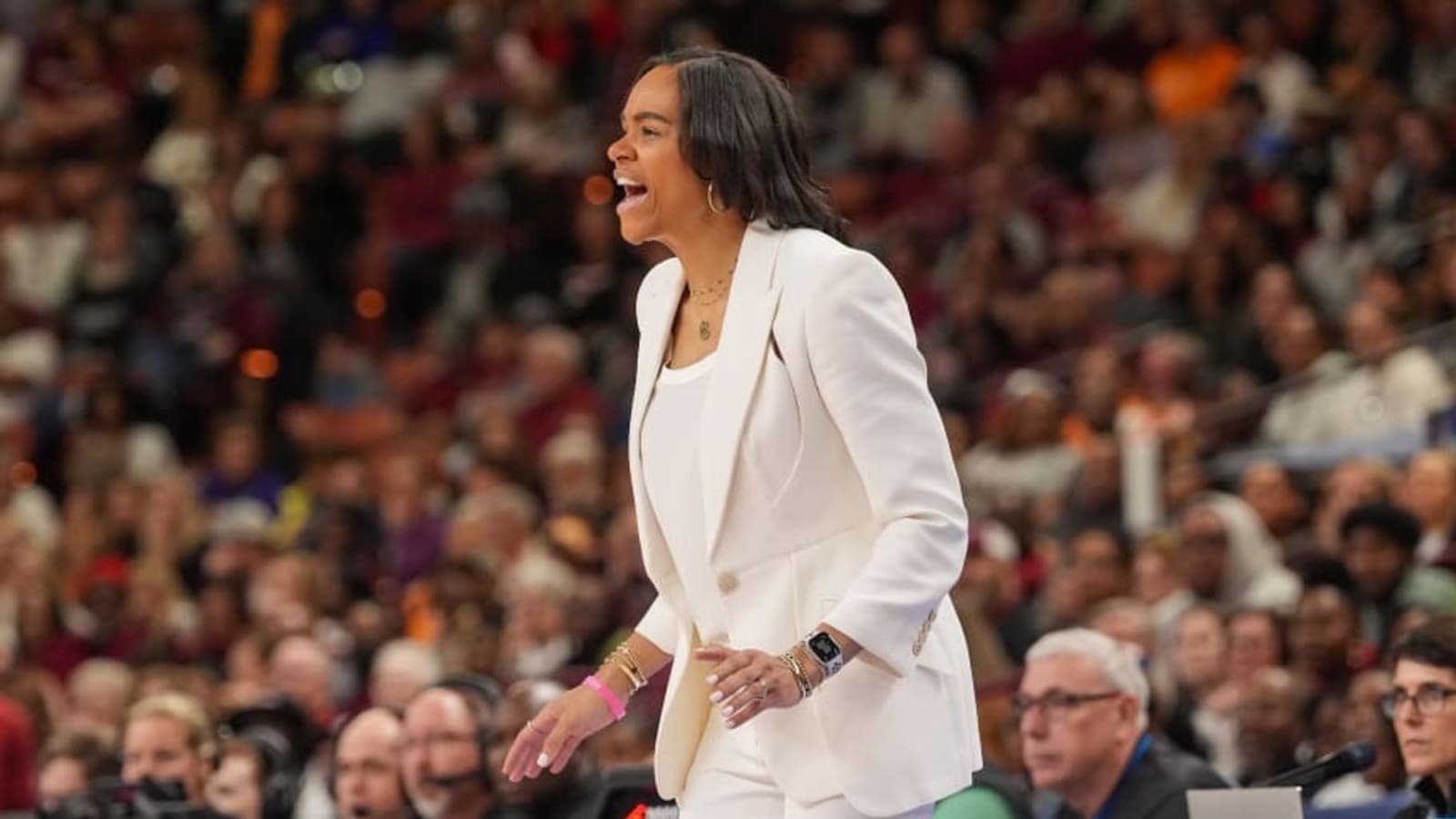 Texas A&M Women&#39;s Basketball Coach Joni Taylor Has Golden Moment in Paris