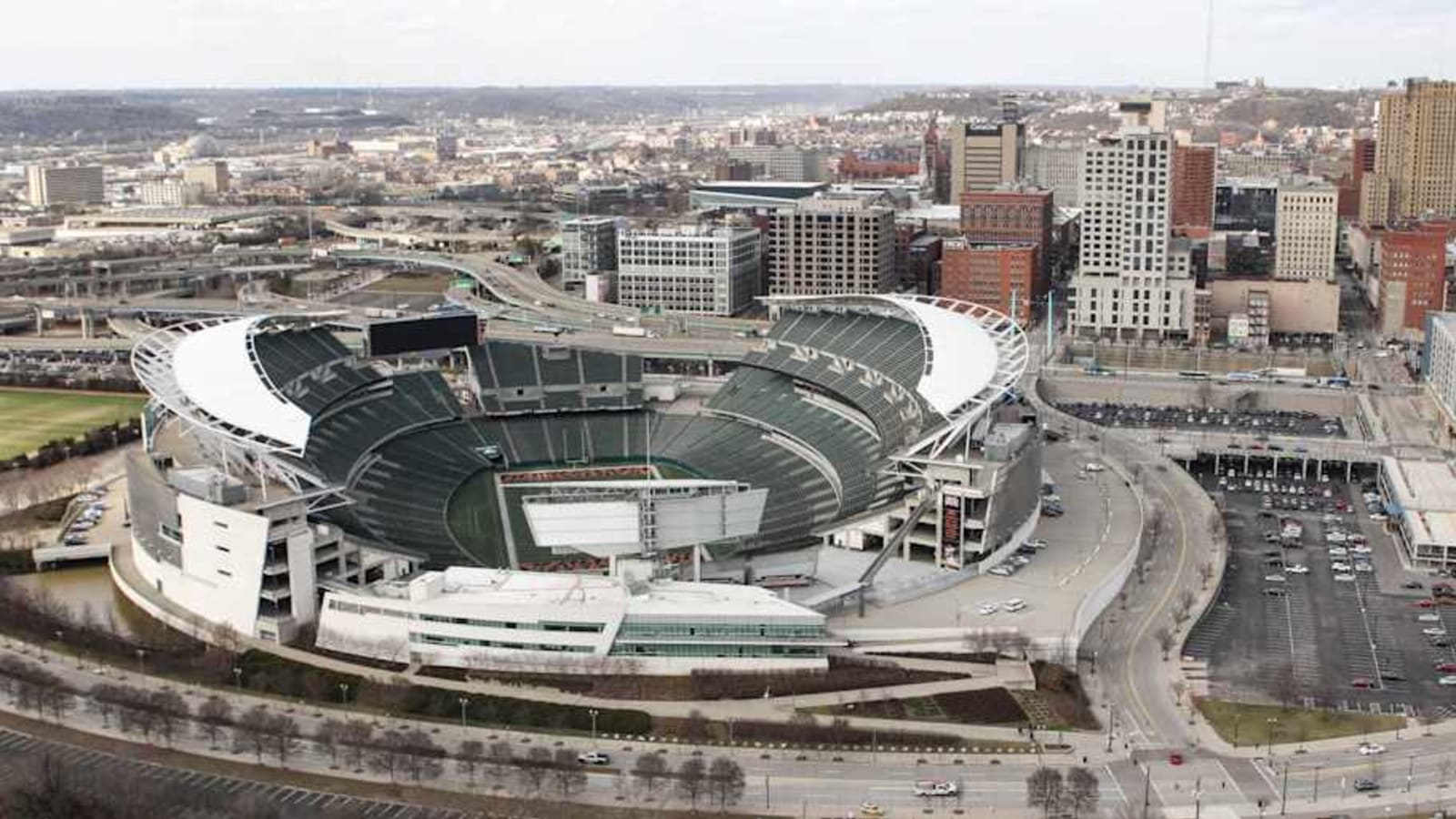  Cincinnati Bengals Player Parking Lot, Other Parts Outside of Stadium Flooded