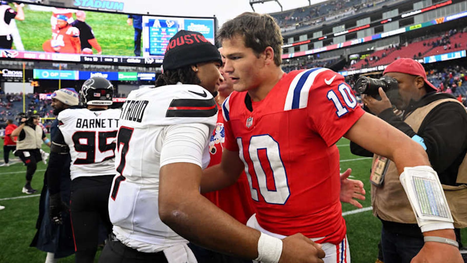 C.J. Stroud Reveals What He Told Patriots&#39; Drake Maye