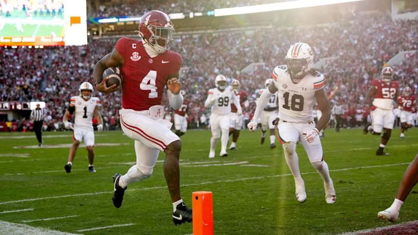 No. 13 Alabama defeats Auburn in Iron Bowl, cementing winning SEC record