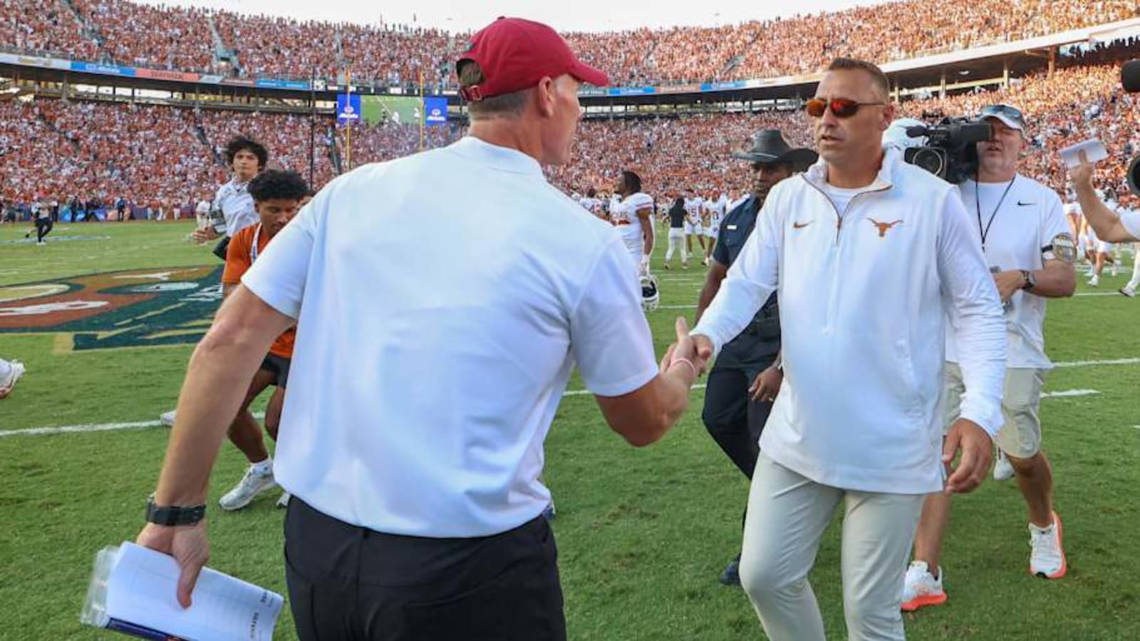 Texas Longhorns Coach Steve Sarkisian Named To Coach of The Year Award Watchlist