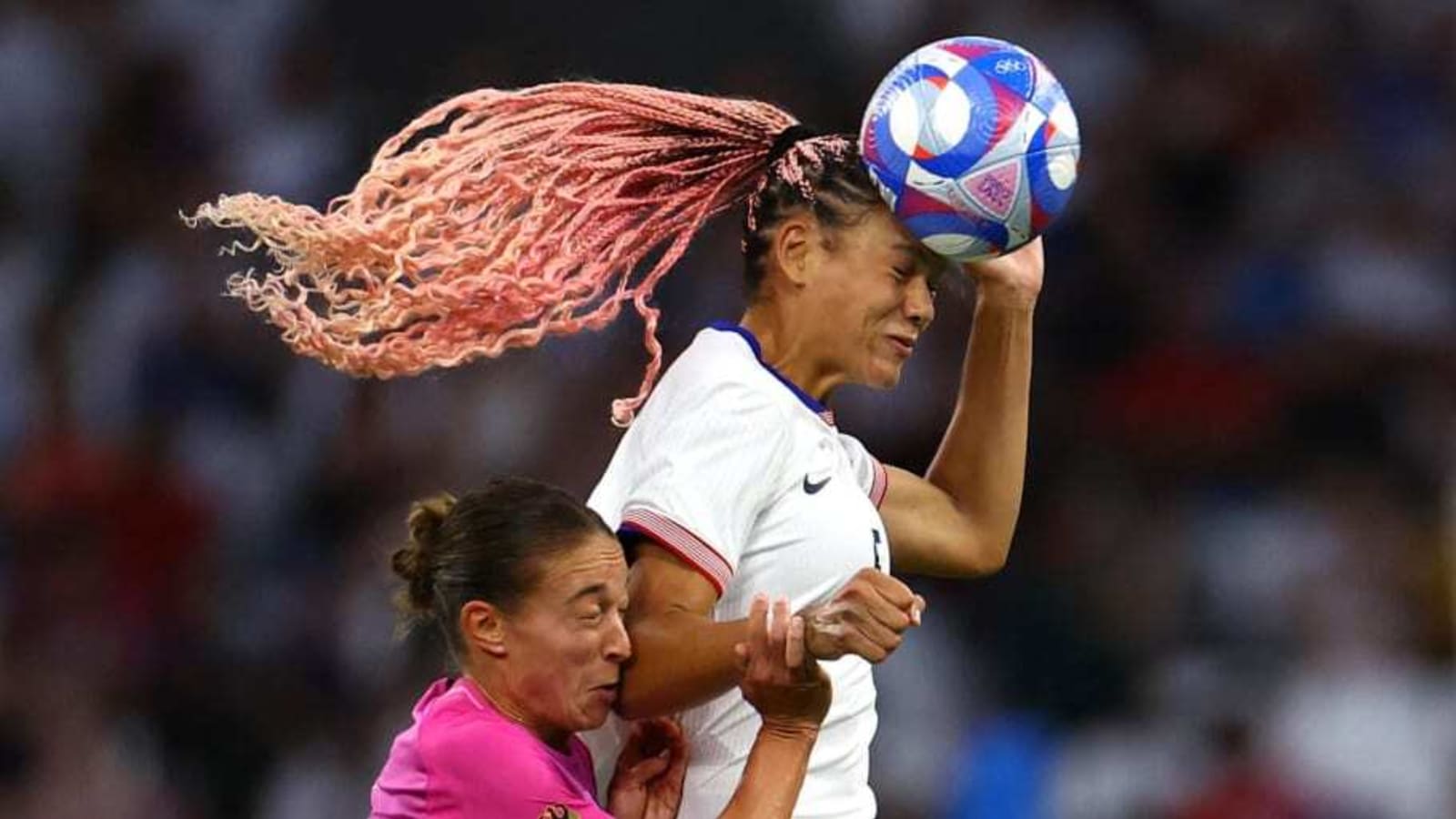 USWNT’s Trinity Rodman rocks Rapunzel-length pink hairdo (PHOTOS)