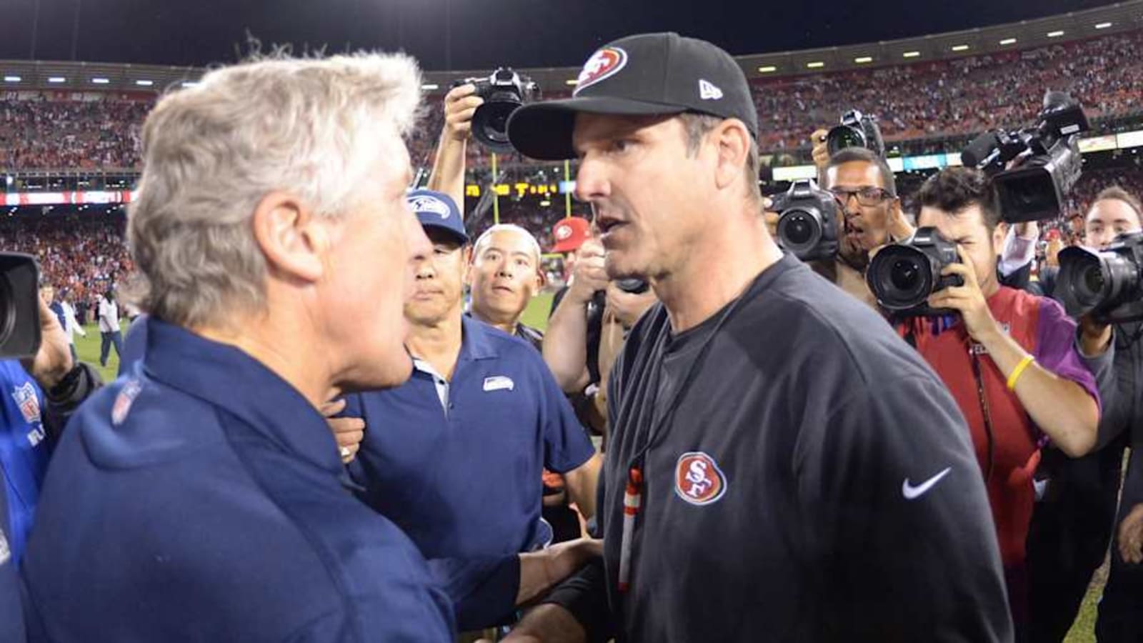 Hilarious video perfectly lays out the long-standing beef between Jim Harbaugh and Pete Carroll