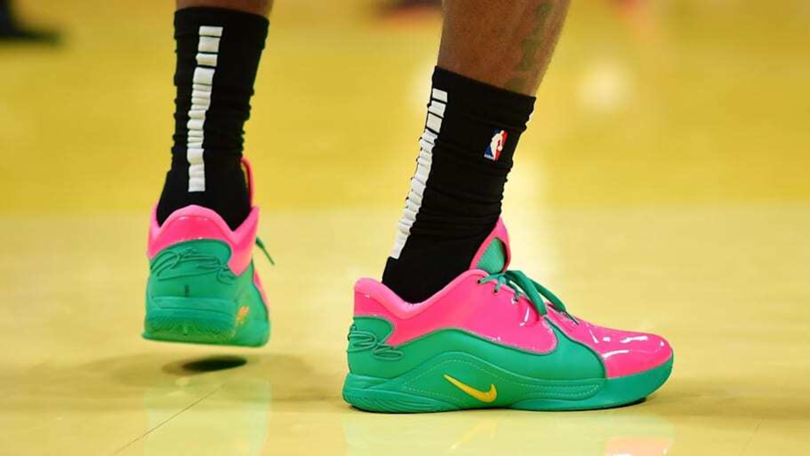 LeBron James Shows Love to South Beach With Shiny Nike Sneakers
