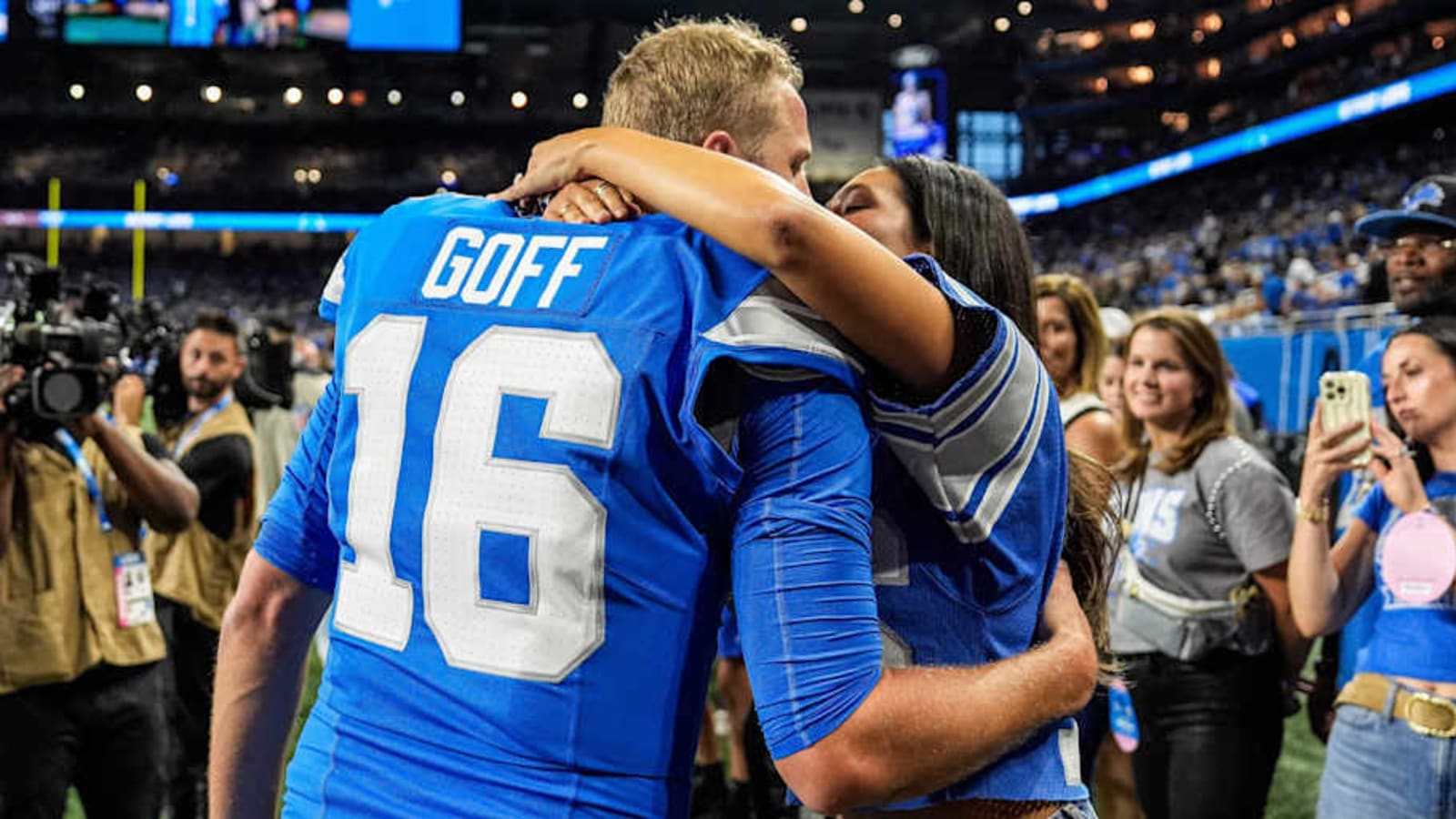 WAG Christen Harper’s perfect fit for husband Jared Goff’s perfect game
