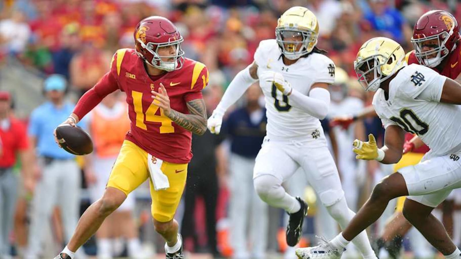 LIVE Score Updates USC Trojans vs. Notre Dame Fighting Irish: Ja&#39;Kobi Lane Receiving Touchdown