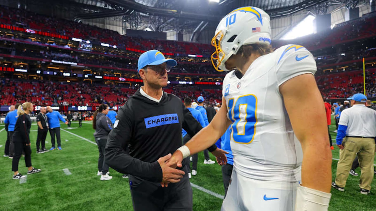 Jim Harbaugh’s highest form of praise for Justin Herbert? Comparing QB to corn