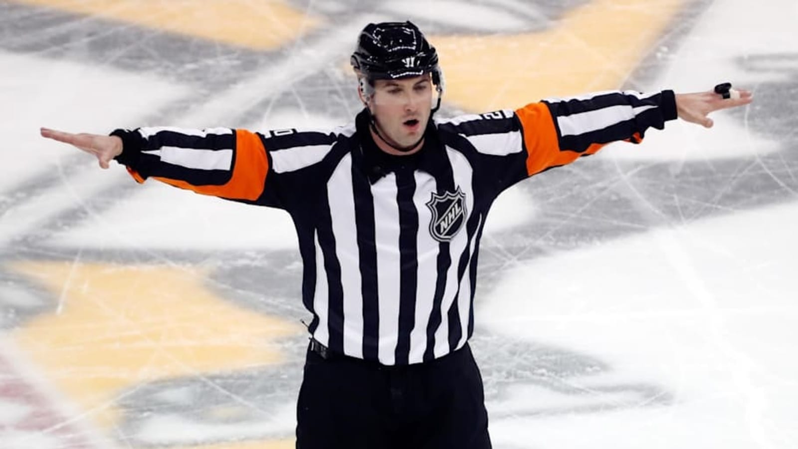 NHL Ref Recovering After Collision With Avalanche Defender