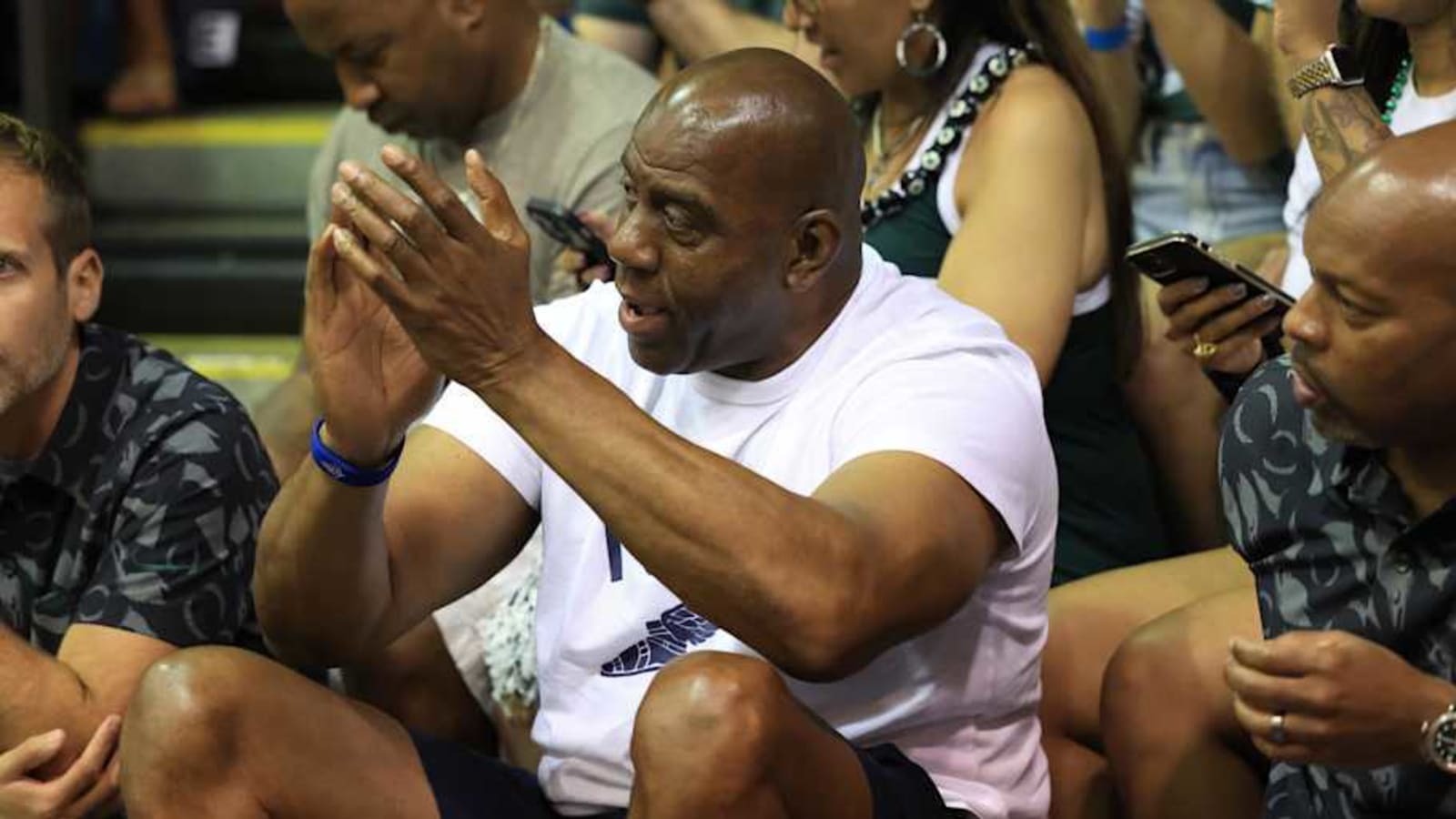 Magic Johnson Shows Support for Spartans Following Elite Eight Loss