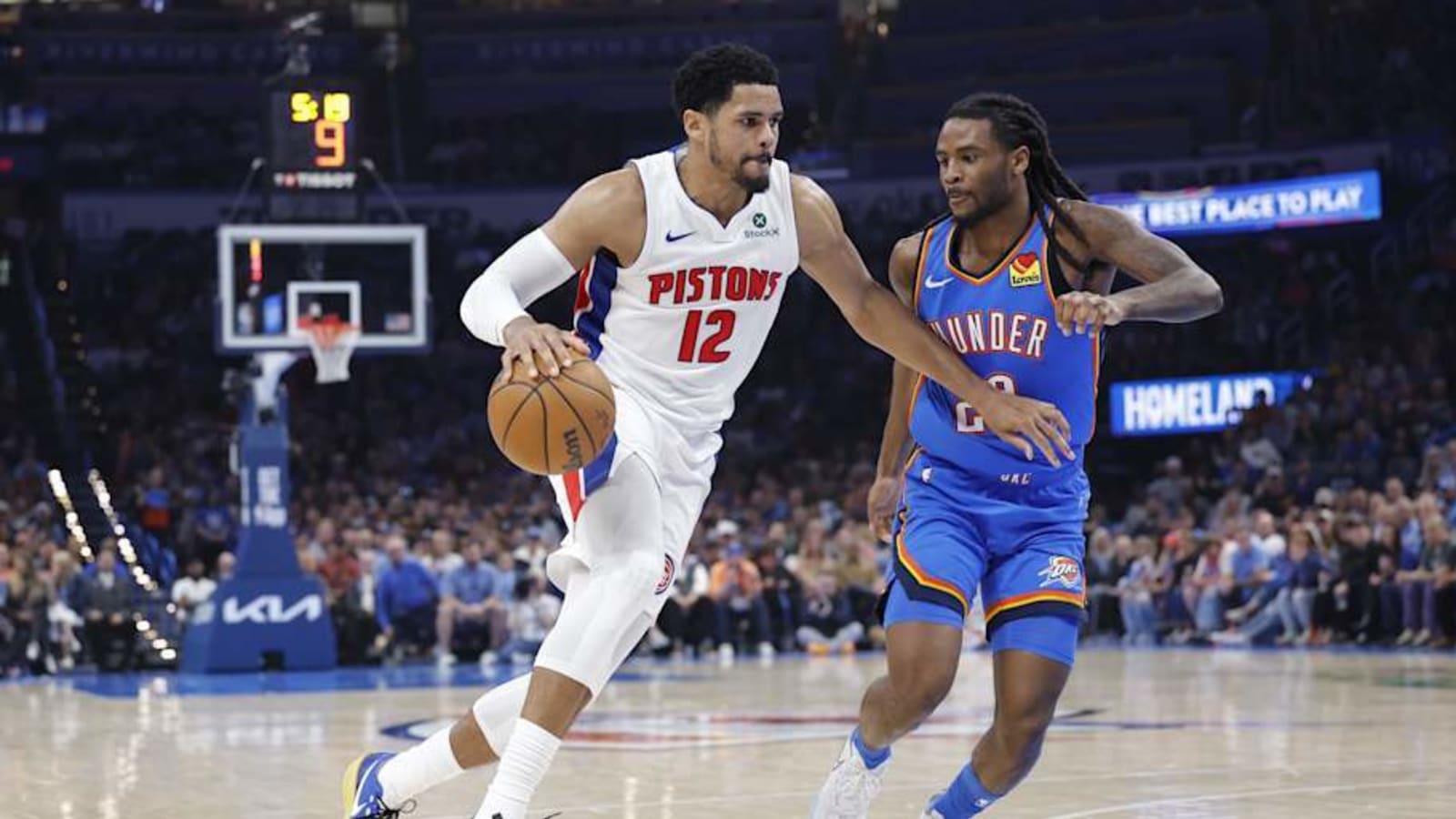 Tobias Harris Leaves Pistons-Thunder Matchup Early