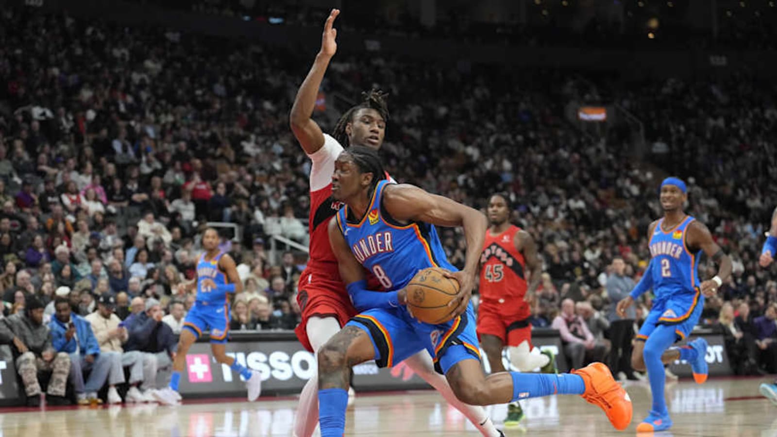 OKC Thunder Arrives with "Business-Like Approach," Overcomes Toronto in 37-Point Win