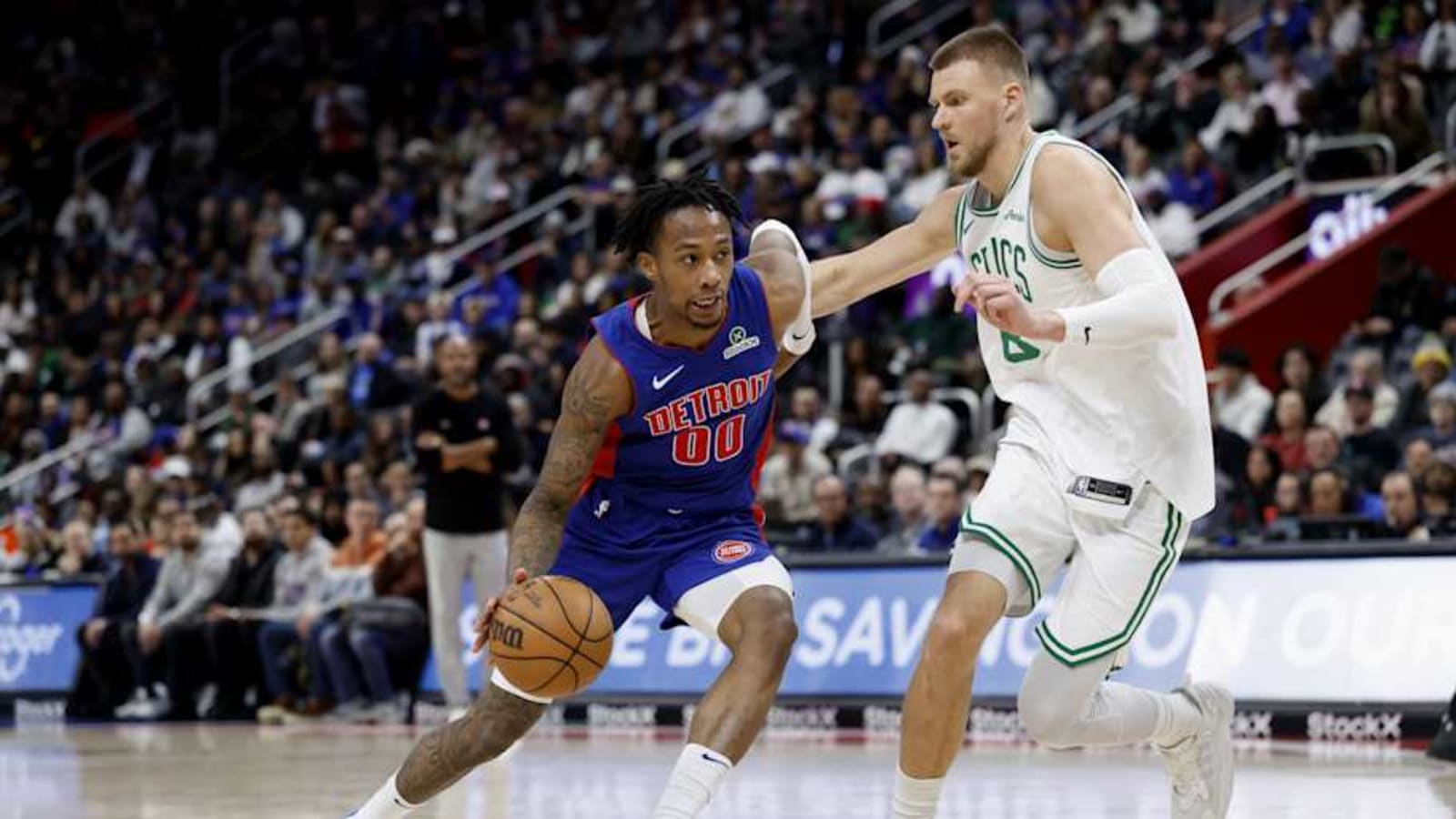 Kristaps Porzingis Slams Himself and Celtics Following Loss to Pistons