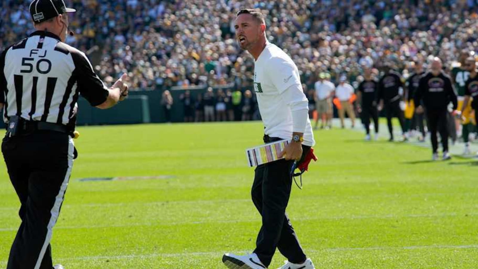 Report: Matt LaFleur fined for unsportsmanlike conduct penalty against Vikings
