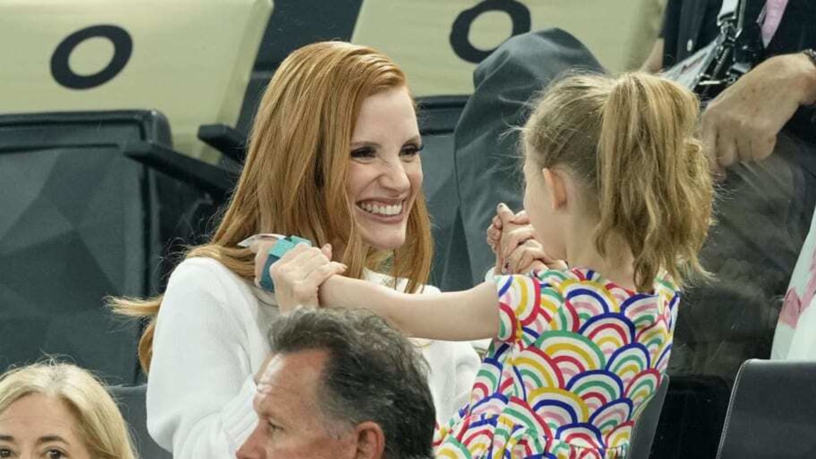 Jessica Chastain&#39;s young kids make rare appearance at the Olympics
