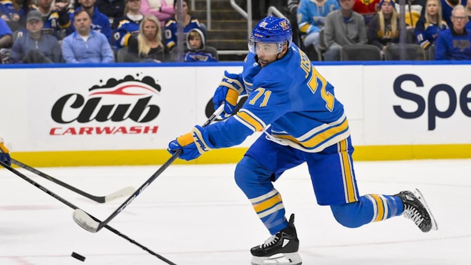Blues&#39; Mathieu, P.O. Joseph Share Wholesome Moment in Win