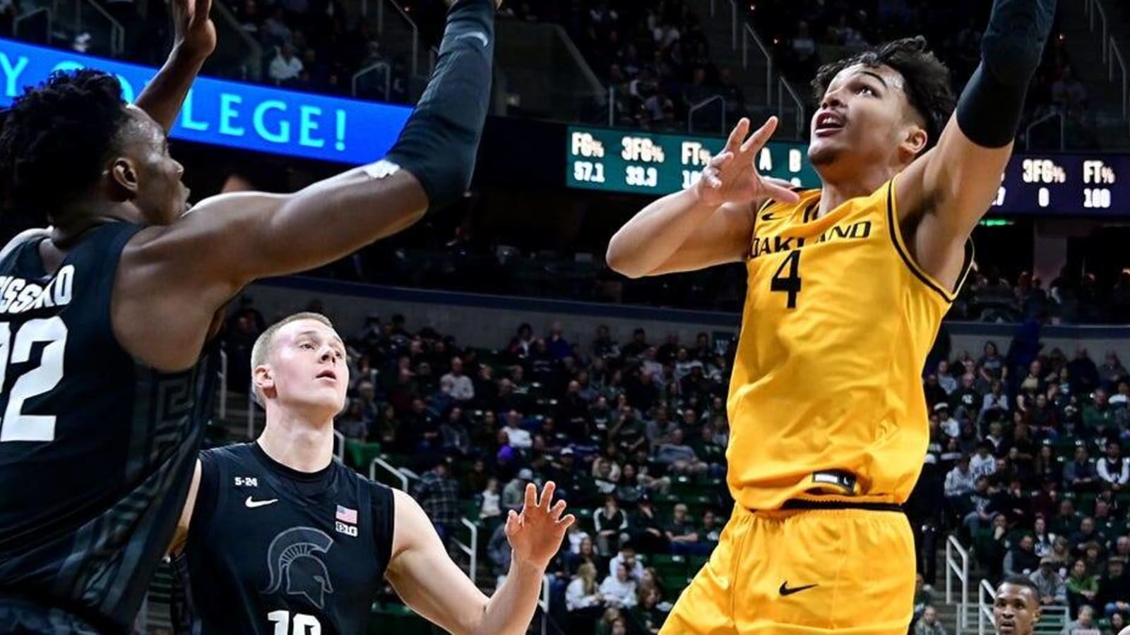 Michigan State cruises, now 21-0 against Oakland