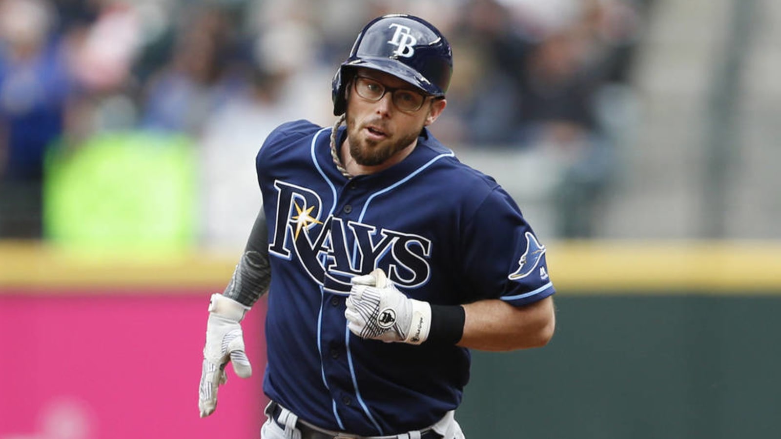 Tampa Bay Rays second baseman Eric Sogard (9) sports his Players