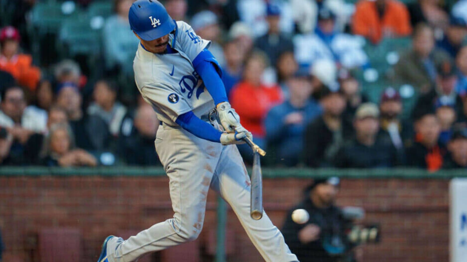 Miguel Antonio Vargas of the Los Angeles Dodgers bats against the San