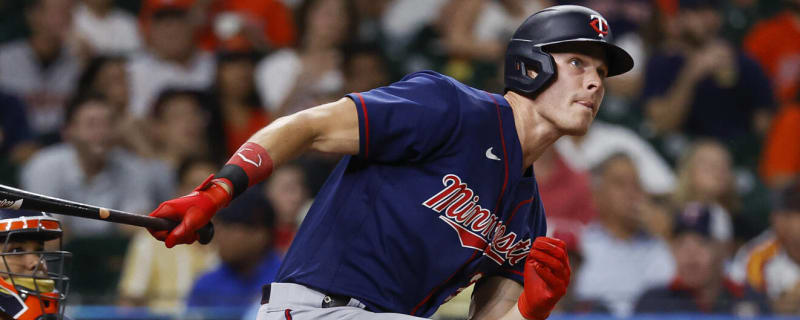 Max Kepler tripped over his own bat but still legs out a double : r/baseball