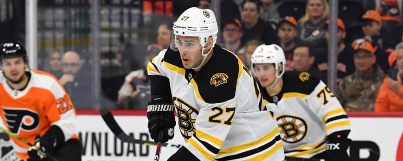 Bruins defenseman John Moore out for season after undergoing hip surgery