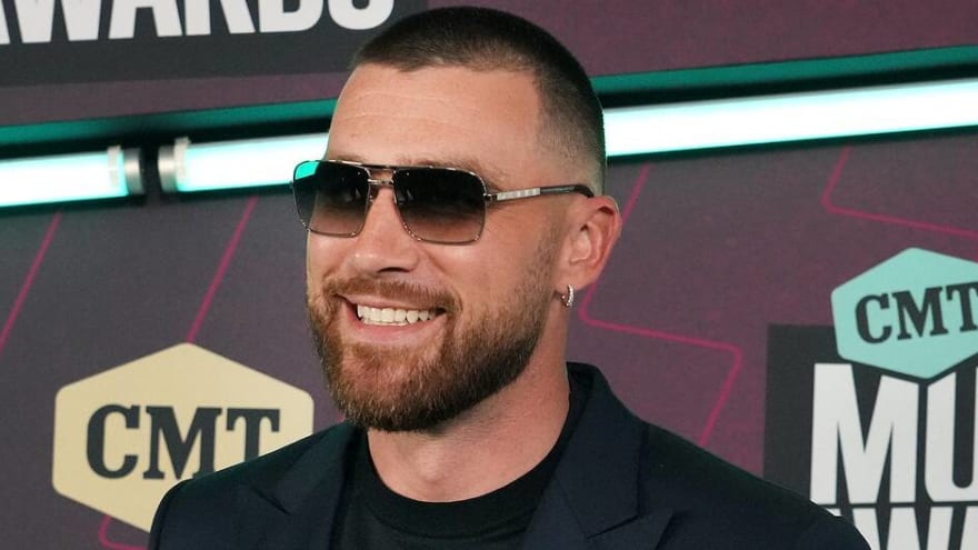 Chiefs TE Travis Kelce in attendance for Taylor Swift&#39;s 87th Eras Tour show in Paris, France