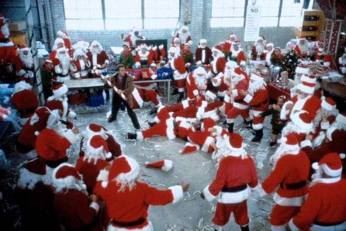 Two recognizable people play Santas