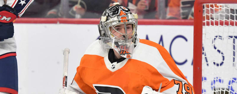 Flyers' Carter Hart out vs. Hurricanes with eye infection