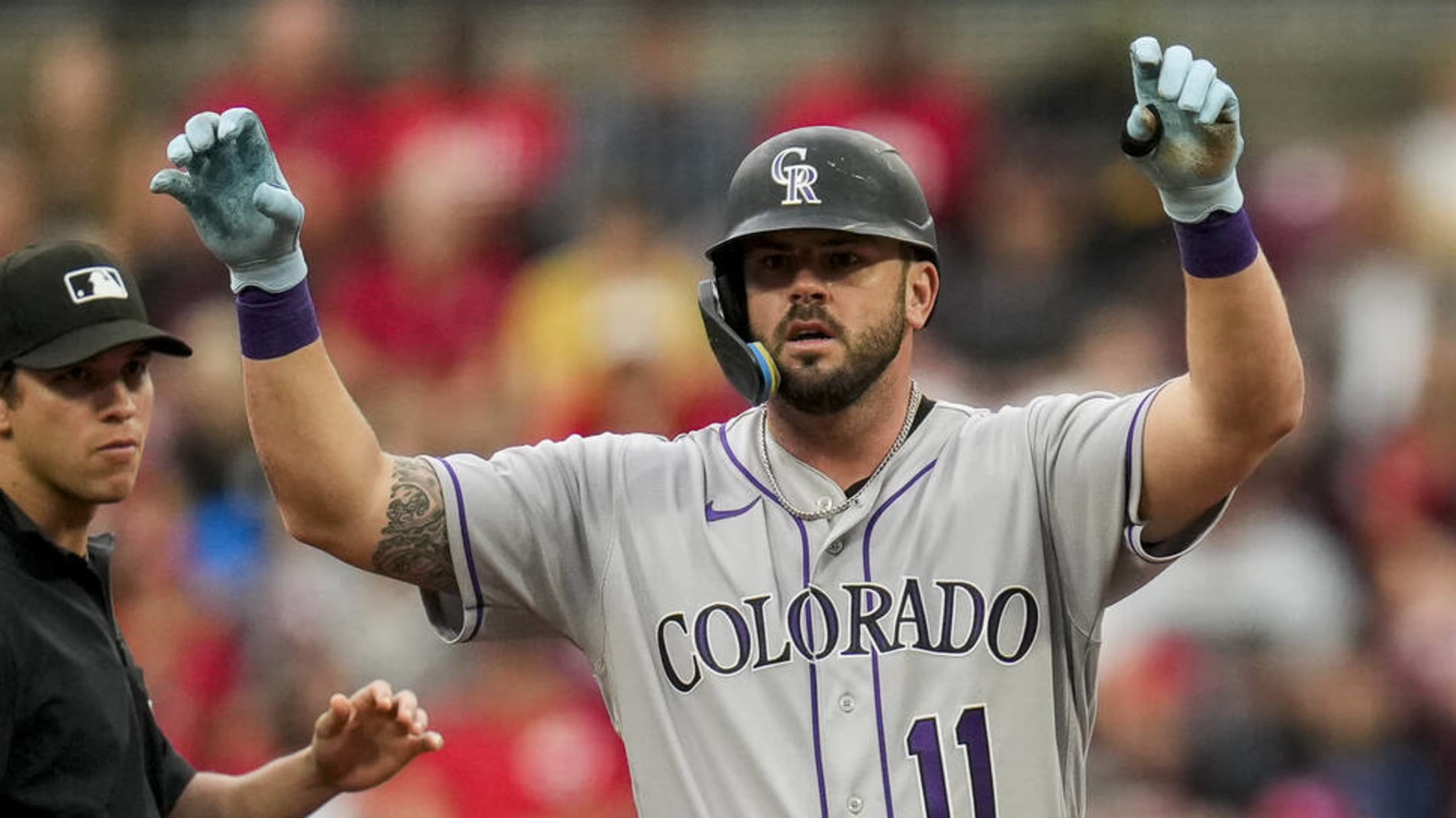 Rockies trade Mike Moustakas to Angels in exchange for Connor Van Scoyoc