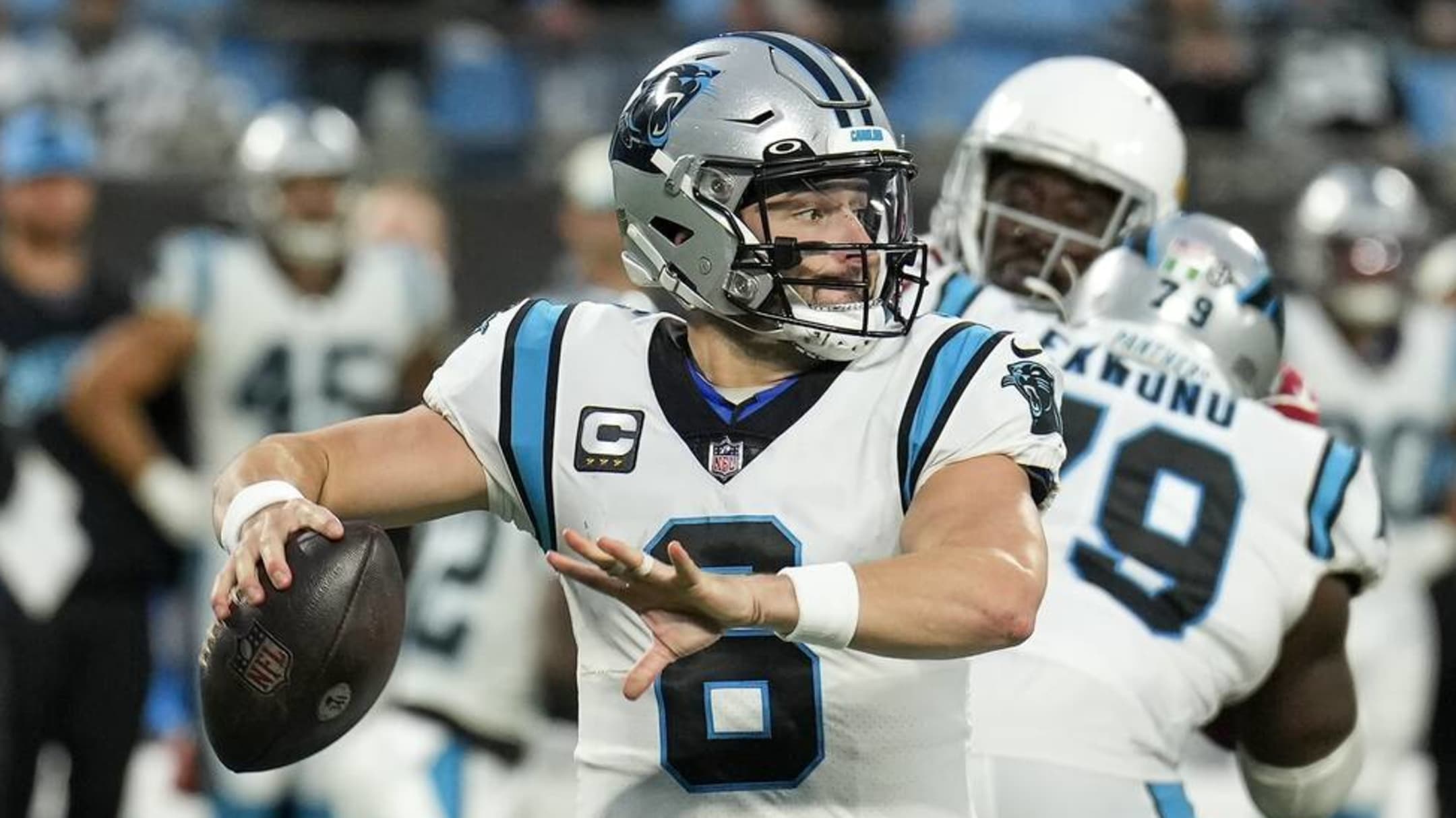 Carolina Panthers QB Baker Mayfield injured in loss to 49ers