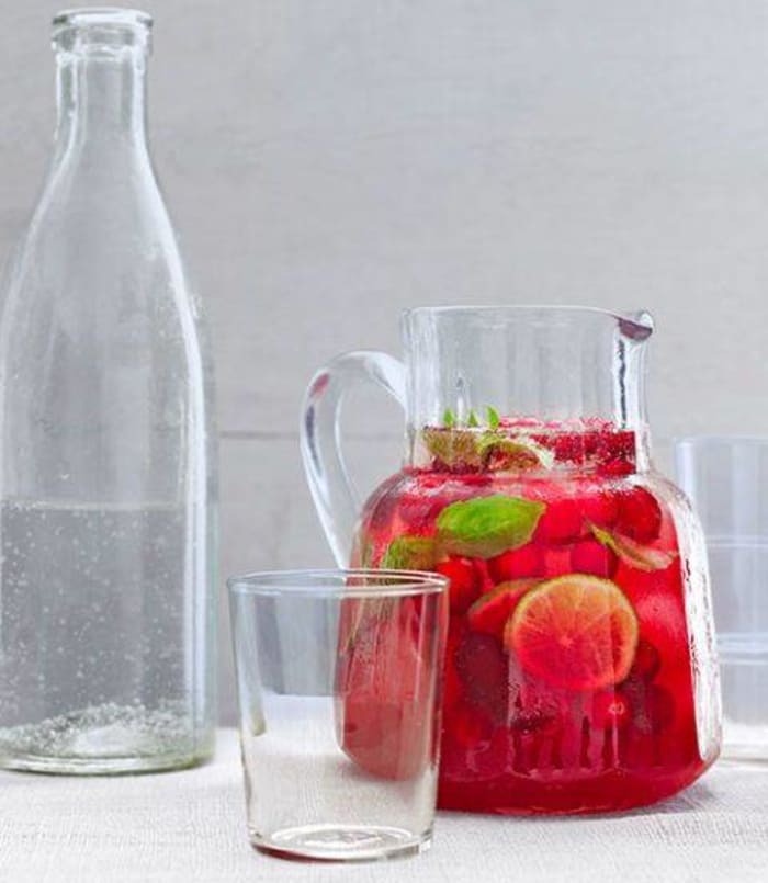 Cranberry-Basil Spritzer