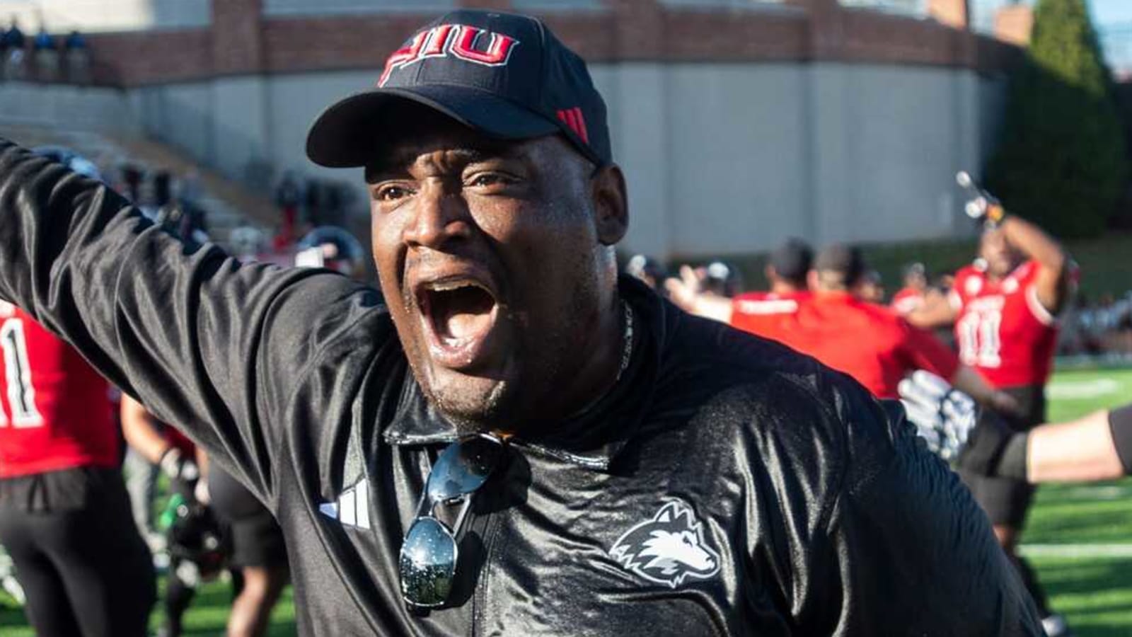 Watch: NIU HC breaks down in interview after Notre Dame upset