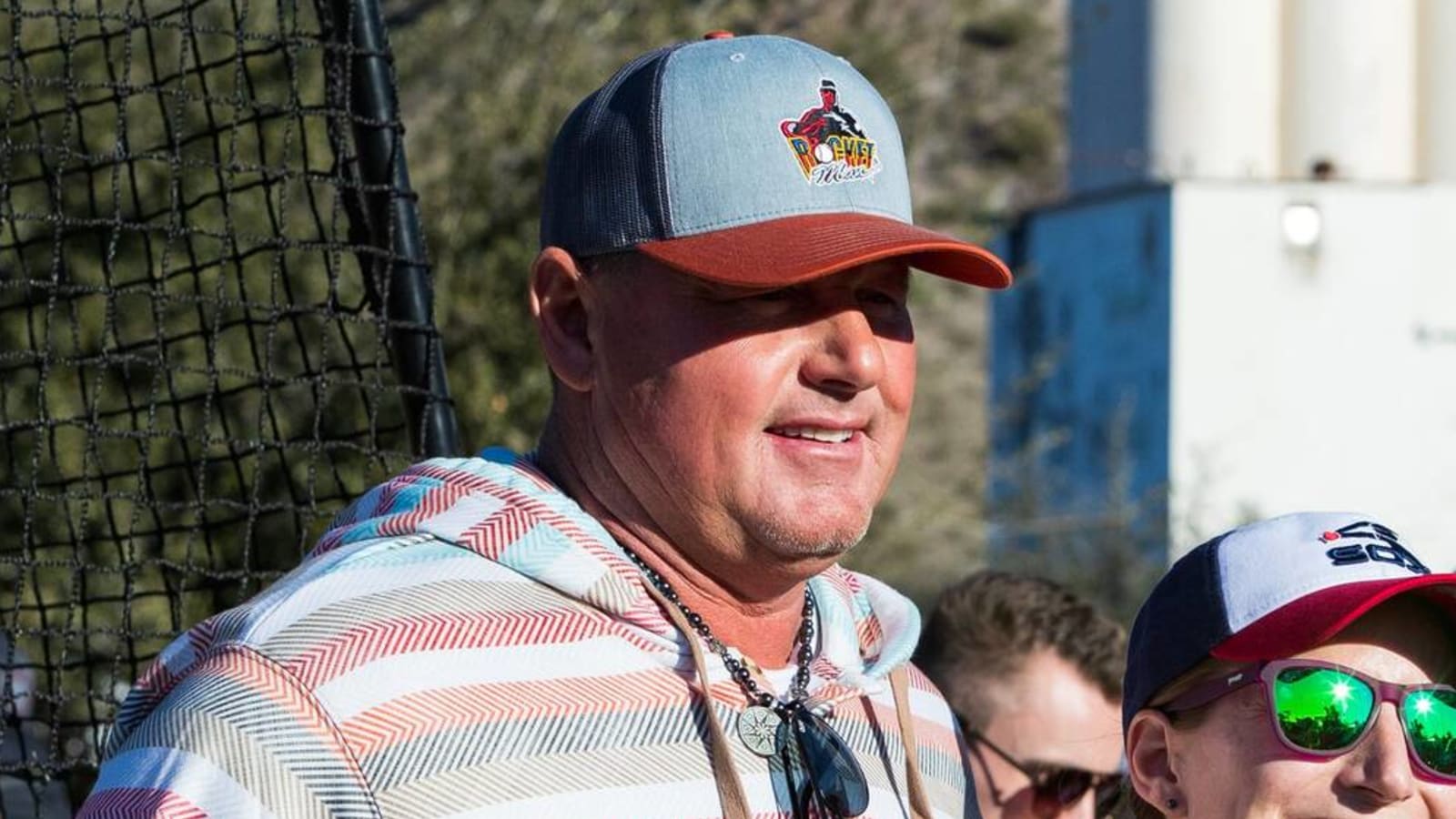 Roger Clemens threw out the ceremonial first pitch in ALCS Game 1